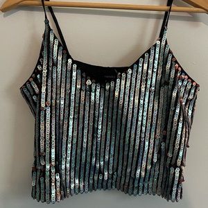 Forever 21 crop sequins tank top